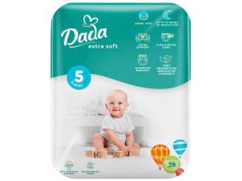 Детские подгузники Dada Extra Soft 5, впитывающие каналы, 11-25 кг, 39 шт