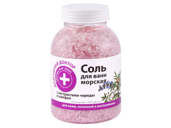 Соль для ванн "Домашний доктор" с экстрактами череды и шалфея 1000г
