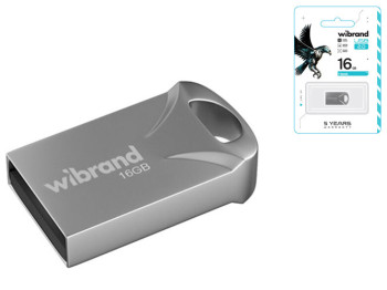USB флеш-накопичувач Wibrand 16gb Hawk Колір Срібло