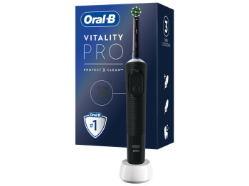 Електрична зубна щітка Oral-B Vitality Pro Protect X Clean, чорна