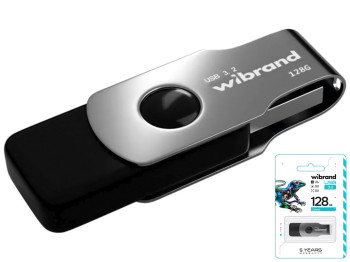 USB флеш-накопичувач 3.2 Wibrand 128gb Lizard Gen1, колір чорний