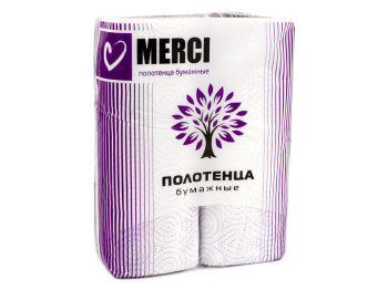 Рушники паперові двошарові Merci (ціна за упаковку 2 рулони)