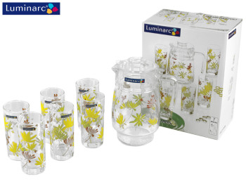 Набор Luminarc "Aime Crazy Flowers" Графин 1,6л и 6 стаканов 270мл 01918
