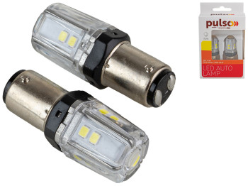Лампа Pulso габаритні LED 1157/BA15s/12SMD-2835 ,9-36v, 550/100lm (ціна за 2шт) (LP-66157W)