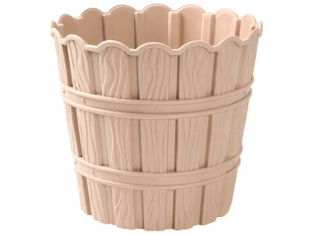 Горщик для квітів Violet House Bamboo Cappuchino, з дренажем, бежевий, 5 л