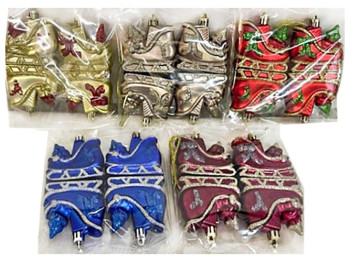 Ялинкові іграшки Сани, 7см (ціна за набір 4шт)
