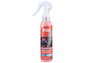 Поліроль для пластику та вінілу Vitol матова Персик, 150мл