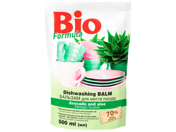 Бальзам для мытья посуды Bio Formula Авокадо и Алоэ, 500мл, дойпак