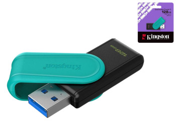USB Flash накопичувач Kingston DT Exodia S, 128GB, USB 3.2, пластик, колір чорний