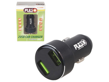 Автомобільний зарядний пристрій Pulso C-31209BK 2USB (12/24V-5V 3,1A)+вольтметр