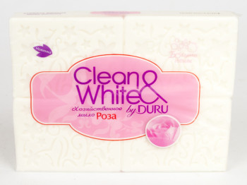 Мыло хозяйственное "Duru - Clean&White Роза" (цена за 4 куска по 125гр)