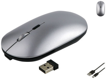 Бездротова Миша TWolf X2 Rechargeable 2.4G + Bluetooth Колір Сірий