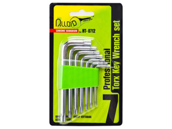 Набір ключів вигнутих Alloid TORX 7 предм. T10 -T40 (НТ-0712)