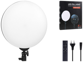Лампа LED Camera Light Circular 14 Remote (M666), Чорний