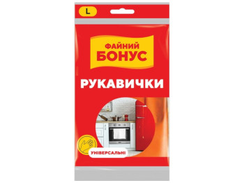 Перчатки резиновые Бонус, универсальные, L, Эконом