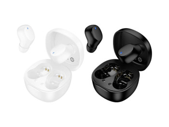 Bluetooth стерео гарнітура Borofone BW97, bluetooth 5.4, сенсорне управління, 250mAh, колір білий