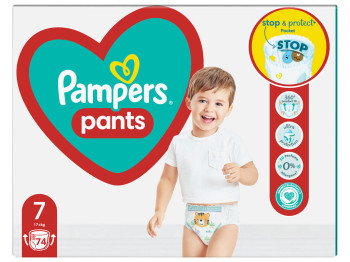 Підгузки-трусики Pampers Active Baby Pants, одноразові, суперпоглинаючі, розмір 7, 15кг+, 74шт