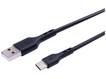 Кабель USB Hoco DU26 Long 8mm Plug Type-C 3A Колір Чорний