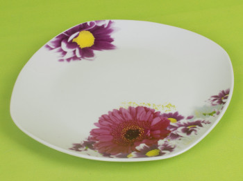 Тарілка квадратна "Рожева гербера" 10.5 "26x26см