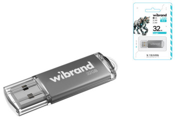 USB флеш-накопичувач Wibrand 32gb Cougar Колір Срібло