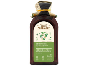 Кондиціонер для волосся Green Pharmacy, з рициноваю олією та березовими нирками, 300мл