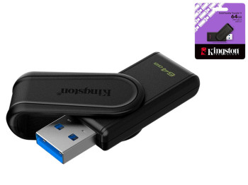 USB Flash накопичувач Kingston DT Exodia S, 64GB, USB 3.2, пластик, колір чорний