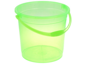 Відро R plastic прозоре, без кришки, салатове, 15л, 11503
