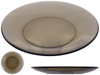 Тарілка обідня Vittora "Basilico" скляна димка 20см 62072