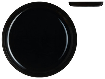 Блюдо Luminarc Friends Time Black, кругле, з ударостійкого скла, 29 см