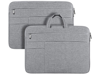 Сумка для ноутбука Dux Ducis LBTD multi-pocket handbag для 15.5–16 дюймов, хлопок, цвет светло-серый