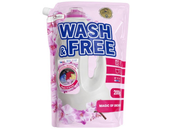 Гель для стирки Wash&Free, универсальный, Магия орхидеи, концентрат, 2л, дойпак