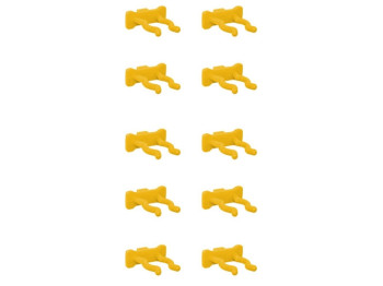 Кліпса 1х3х4см, 10шт, (колір жовтий) 127053