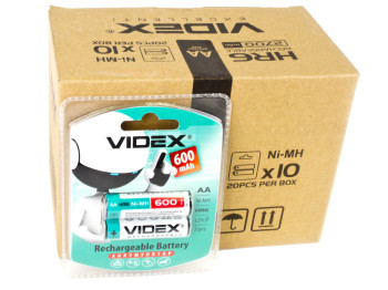 Аккумулятор Videx Rechargeable AA 600 mAh (цена за блистер 2 шт) 4820118291857