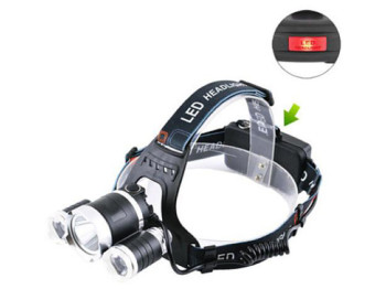 Ліхтар налобний Police 3000-T6+2XPE, 2x18650, signal light, ЗУ 220V/12V, Box (3000-T6)