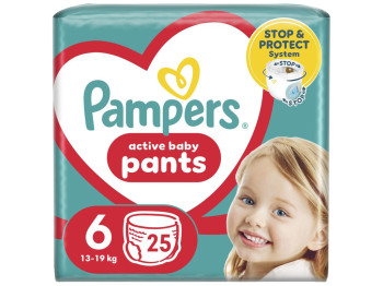 Підгузки-трусики одноразові Pampers Pants 360°, розмір 6, 14-19кг, 25шт