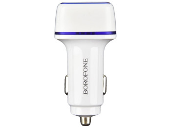 Автомобільний Зарядний Пристрій Borofone BZ14A PD20W+QC3.0 3A, Бiлий