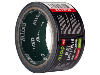 Скотч армований посилений Alloid Pro, 200мкм, чорний, 48мм х 10м (RT-2004810)