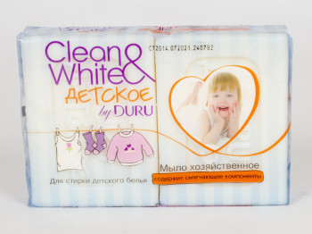 Мыло хозяйственное детское Duru "Clean&White" 125гр (цена за набор 2шт)