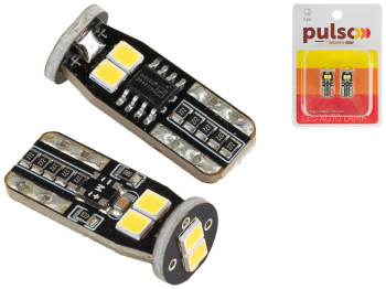 Лампа Pulso габаритна LED T10 CANBUS, 6SMD-2835,12v, 2.7W, 290lm White (ціна за 2шт) (LP-10290)