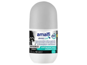 Дезодорант роликовый Amalfi invisible, без спирта, мягкое действие, 50 мл