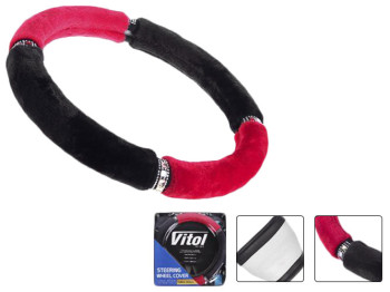 Чохол для керма VLOD-F93 M (37-39см) чорно-червоний БО