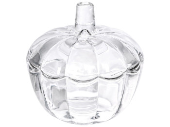 Емкость стеклянная Crystal Pumpkin, с крышкой, в форме тыквы, 200 мл, 10×10 см
