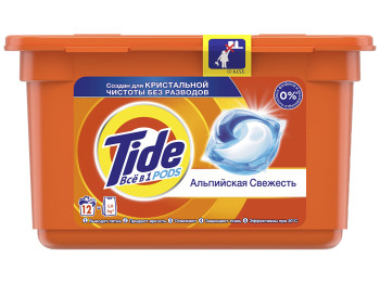 Капсулы для стирки Tide Альпийская свежесть 12х22,8г