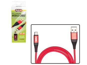 Кабель Pulso CC-4201M RD, USB - Micro USB 3А, 1м, red (швидка зарядка/передача даних)