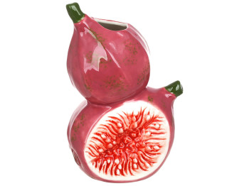 Ваза порцелянова Figs, рожева, 12 × 9 × 17,5 см