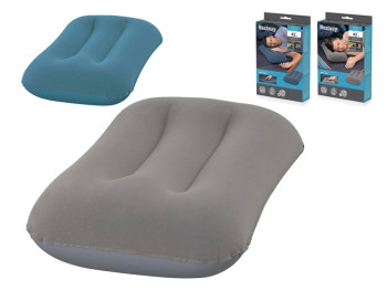 Надувна подушка покрита флоком Travel Pillow. Bestway 67121