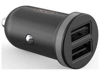 Автомобільний зарядний пристрій XO-CC18 Dual USB Колір Чорний