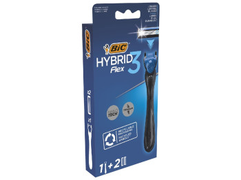 Бритва з 2 змінними касетами BIC Flex 3 Hybrid 3 леза (ціна за набір 1шт)