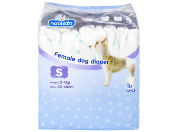 Подгузники для собак Nobleza,  размер S, 39×30см, 2-4 кг, 10шт, (цена за упаковку)