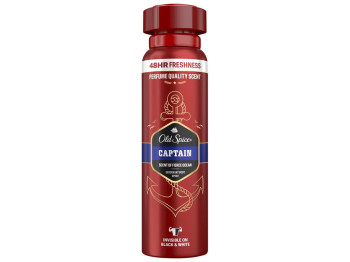 Аерозольний дезодорант Old Spice Captain, до 48 годин, без алюмінію, свіжий морський аромат, 150мл